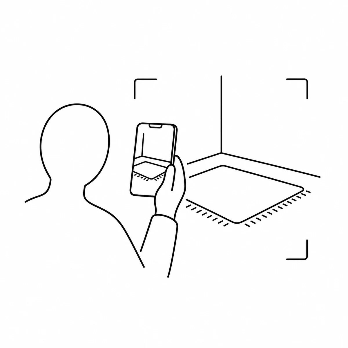 AR room preview with a phone